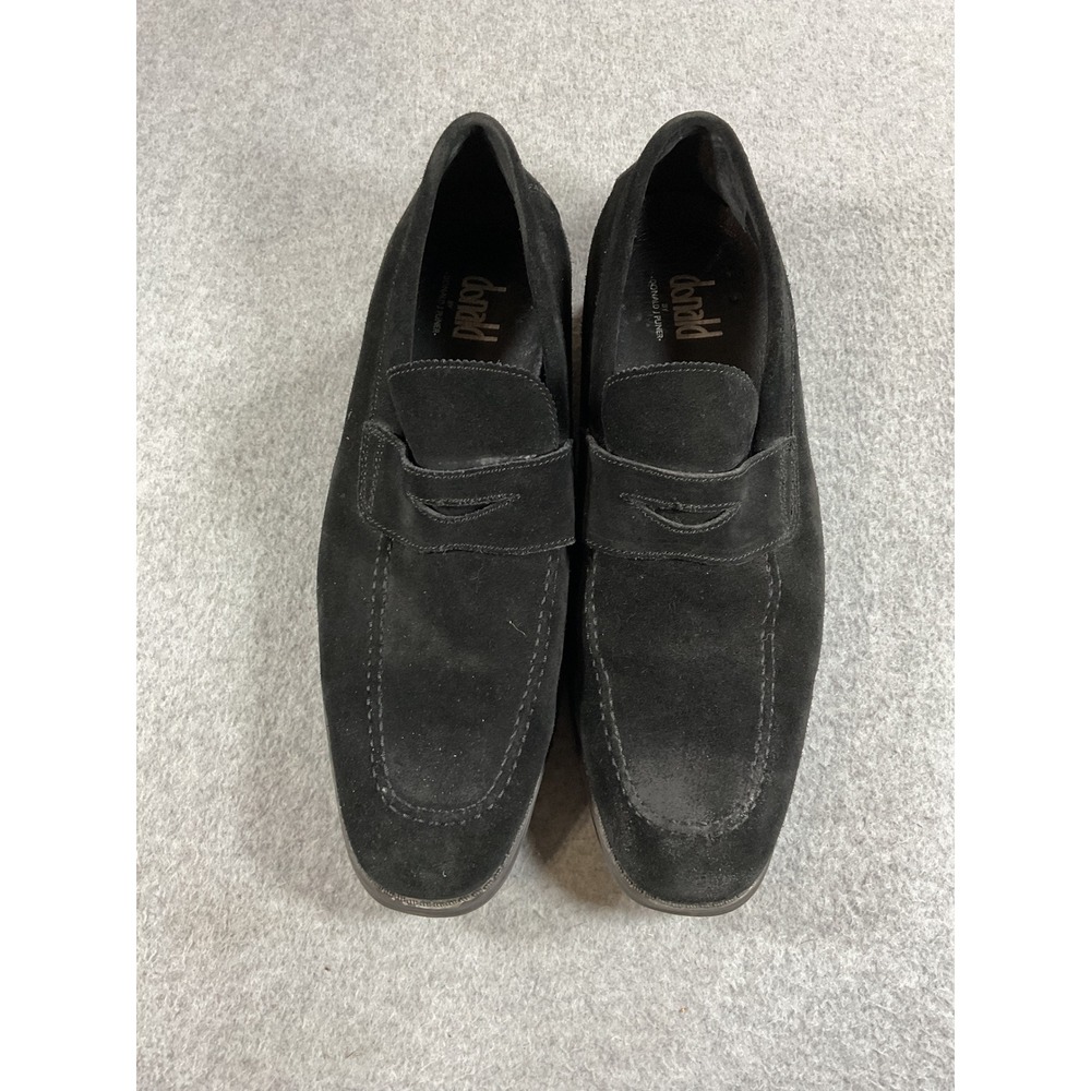Donald J Pliner Aleck-81 Mens Black Suede Penny Loafers Size 11M Slip On Shoes